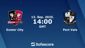 Exeter City vs Port Vale: Upcoming Clash in League One