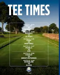 Ryder Cup Tee Times for UK Golf Fans